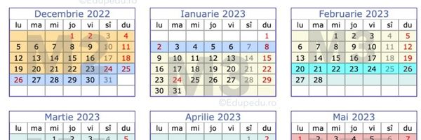 Structura anului școlar 2022-2023